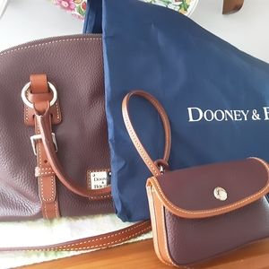 Dooney & Bourke Burgundy Pebble Leather Satchel